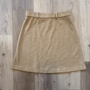 Margaret M Women’s Camel A-Line Knit Mini Skirt Size Medium Made in Canada